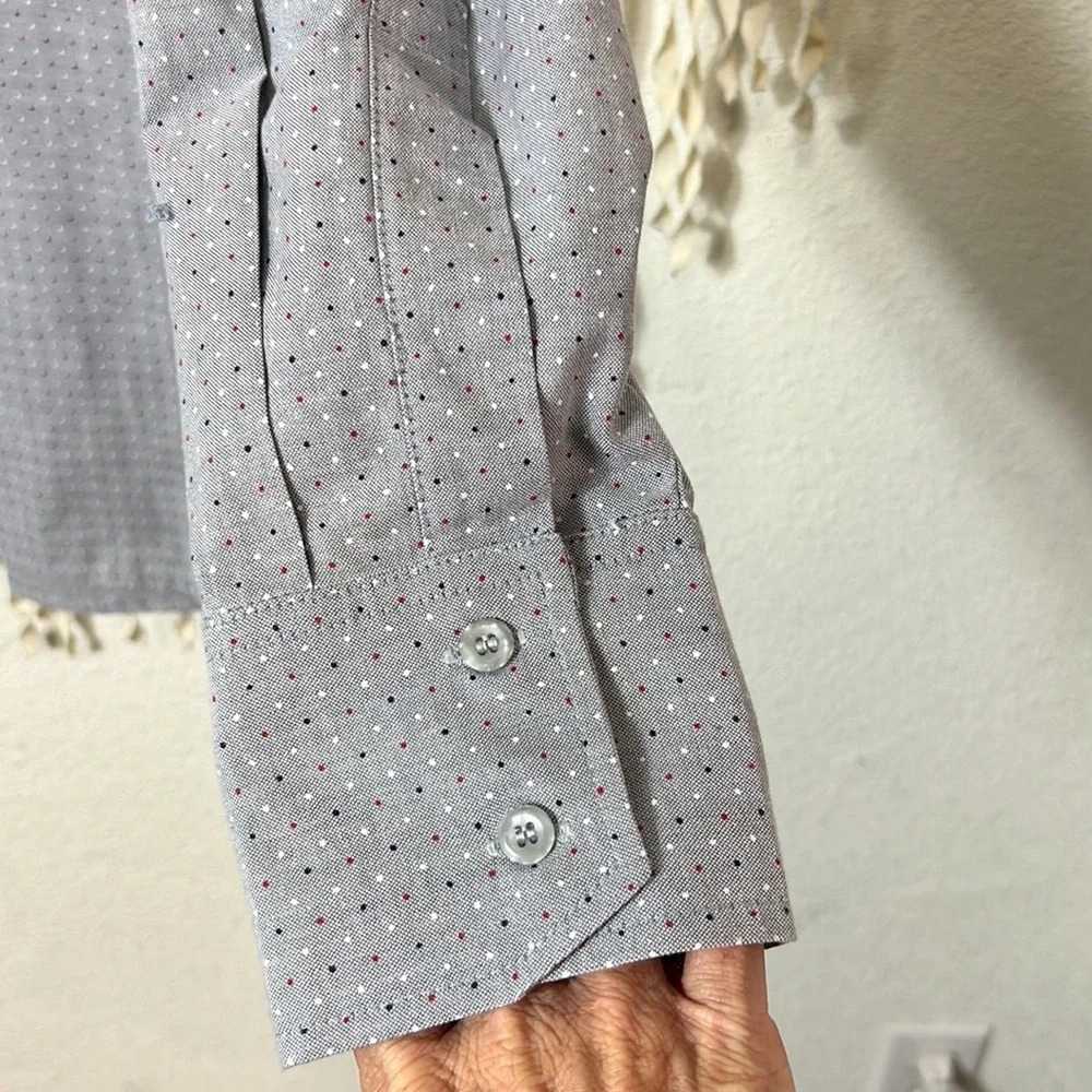 Strangely Normal Long Sleeve Button Down Dress Shirt Size Large - Picture 4 of 9